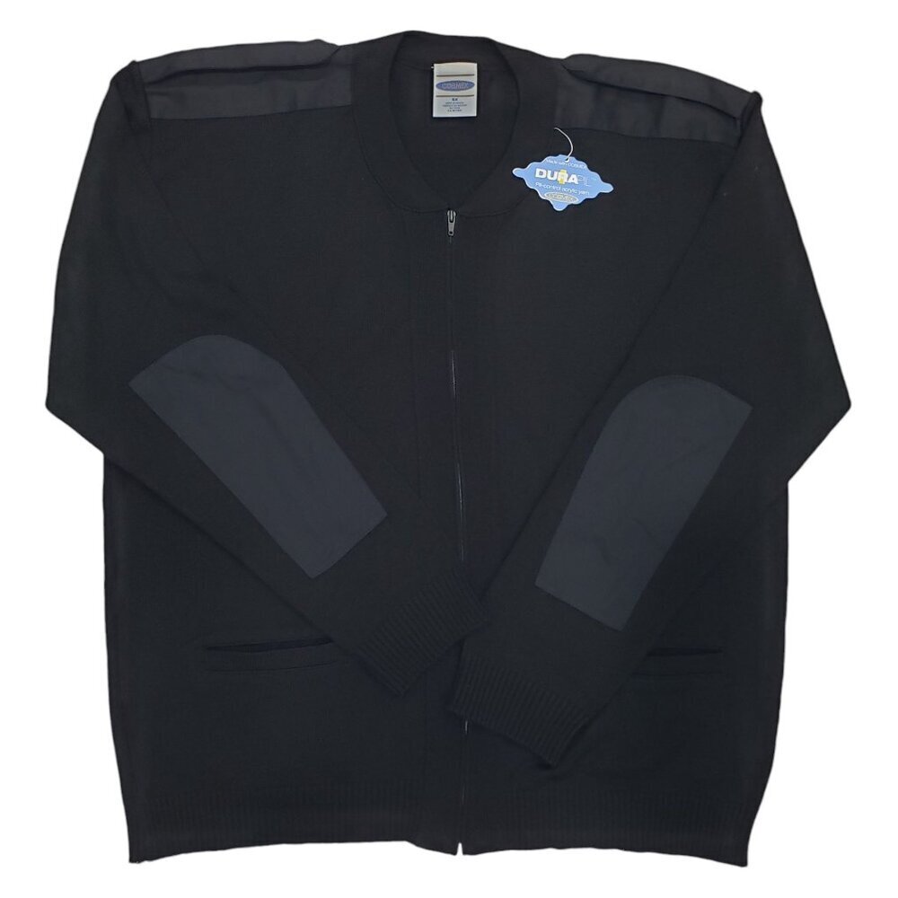 Cobmex Unisex Full Zip Sweater Pockets Epaulets Military Security Sz 6X NEW